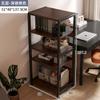 Rack de armazenamento de mesa de computador Piso Multi-Camada Carrinho de Ferro Forjado Rack de Armazenamento Móvel Armário de Armazenamento de Documentos de Escritório