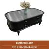 Conjunto de Mesa de Centro Simples de Madeira Maciça Estilo Retrô Americano para Apartamentos Pequenos, Modelo Novo, Mesa de Chá Totalmente Montada, Mesa de Chá Doméstica Estilo Vintage para a Sala de Estar
