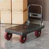 Carrinho pequeno de puxar com a mão, dobrável, leve, portátil, plataforma para transportar mercadorias, carrinho de compras, carrinho pequeno para buscar encomendas