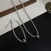 Colar de Coração com Gotejamento de Óleo e Zircônia Microincrustada em Forma de Cruz, Pulseira e Gargantilha de Personalidade Única High-End de Nicho