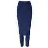 2026 Leggings Falsos de Dos Piezas de Talla Grande Transfronterizos de Aliexpress para Mujer, Ropa de Abrigo para Otoño e Invierno con Aberturas, Ajustados a la Cadera, para Mujeres de Talla Grande, Pantalones Falda de Primavera y Otoño