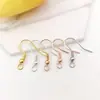 1 gancho de oreja de oro rosa S925 grabado cinco colores opcionales accesorio básico de joyería para pendientes DIY en stock al por mayor