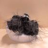 Presilha de laço duplo grande de bolha de nuvem feminina com grampo de tubarão de rede flor para a parte de trás da cabeça Novo grampo de cabelo com cabeça de bola