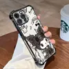 Capa de Celular Kuromi Estampa de Desenho Maçã Pintada 17 Aro Galvanizado Iphone14Promax Capa Protetora Fofa