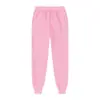 2026 Novas Calças de Moletom Masculinas Slim-Fit para Esportes ao Ar Livre Outono/Inverno, Calças Casuais de Moda de Cor Sólida Europeias e Americanas com Forro de Fleece para Homens e Mulheres