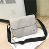 Bolsa de Ombro Masculina Tendência Lona Estilo Japonês Simples Retrô Alça Larga Transversal Bolsa de Ombro Feminina Artística Estudante Pequena