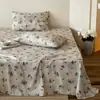 Sábana de cama de doble capa de gasa de algodón, estilo vintage, de una sola pieza, nuevo modelo 2026, ropa de cama lavable para dormitorios de estudiantes y dormitorios principales