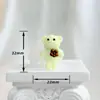 Serie de colores de té de leche de moda accesorios piezas diy pegamento de crema zapatos agujereados materiales de belleza Cabeza de niña cereza oso lindo