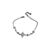 Collar con Colgante de Estrella de Cuatro Puntas de Circonita Accesorios Diseño de Nicho para Mujer Cadena para Clavícula de Moda Versátil Collar de Lujo Ligero de Gama Alta