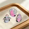 Broche Creativo en Forma de Inhalador Divertido Insignia Floral Inglesa Pin Personalizado Accesorios Decorativos para Mochila Ropa