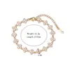 Pulsera de Flor de Zirconia Japonesa y Coreana, Pulsera de Lujo Ligero y de Alta Gama para Mujer, Pulsera Personalizada Versátil y Exquisita, Diseño de Nicho para el Viaje Diario