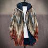 Chaqueta acolchada de algodón con capucha para hombre, abrigo cálido de moda de otoño e invierno con impresión personalizada en 3D transfronteriza entre Europa y Estados Unidos 2024