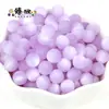 Accesorios de joyería DIY imitación ojo de gato cuentas redondas agujero recto purpurina fina en polvo resina cuentas sueltas material para pulsera de cuentas hecha a mano