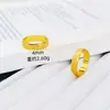 Anillo de Oro Arena Clásico Tres Vidas Tres Mundos Lleno de Estrellas Anillo de Imitación de Oro Legado de Artesanía Antigua Banda Lisa Mate de Acero de Titanio