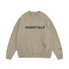 Esenciales Hhh Fog Estampado de Velour de Doble Línea Silicona en Relieve Sudadera Unisex de Peso Pesado Cuello Redondo Otoño e Invierno Moderna