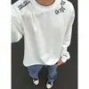 Camiseta de manga larga de peso pesado estilo americano, de moda para otoño/invierno, para hombre, con diseño "Good Morning Stars", corte holgado, estilo casual y adecuada como capa base.