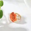 Venta Caliente Transfronteriza Elegante Temperamento Flor de Aceite Goteado Conjunto de Joyas de Collar Pulsera Aretes Anillo Estilo Corte Retro