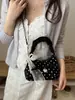 Bolso sencillo de lunares para mujer, nuevo bolso de moda plisado tipo nube 2026, popular bolso cruzado de cadena de primavera