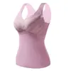 Ropa Interior Térmica para Mujer Otoño e Invierno Doble Cara Cepillada Pro-Oxígeno 33 Terciopelo Alemán Chaleco Térmico para Mujer Talla Grande Chaleco sin Costuras con Almohadilla en el Pecho