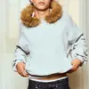 Outono e Inverno de 2025 Moletom Esportivo com Capuz Gola de Pelo Quente Tendência Ins Streetwear Simples Sweatshirt Emo