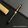 Pluma estilográfica de tinta negra brillante, con sensación metálica pesada, hecha a medida para profesores y estudiantes, con cartuchos de tinta reemplazables, pluma estilográfica de 35 puntas grandes y brillantes