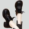 Sapatos Mocassins de Renda com Malha de Couro Genuíno 2024 Primavera e Verão Novos com Solado Grosso Fashionáveis Versáteis Confortáveis Respiráveis Vazados para Mulheres