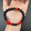 Pulseira de Ágata Negra com Contas Estilo Gótico Escuro Chinês Novo Super Valor para Homens e Mulheres, Joia Tendência Retro Estilo Nacional Bagua Cinábrio Atacado