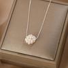 Colar de Bola de Pérolas de Água Doce Natural Estilo Francês Feminino Luz Luxo Elegante Design de Nicho Novo Estilo Clavícula Cadeia