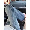 Jeans Tendencia Retro Americano 2026, Pantalones de Pierna Ancha de Cintura Alta Sueltos Adelgazantes con Dobladillo Deshilachado hasta el Suelo