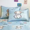 Funda de almohada de seda de hielo de verano, pieza individual, funda de almohada de seda de hielo con sensación fresca, par, funda interior para núcleo de almohada, 48x74 cm
