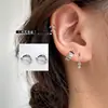 Novo Modelo de Brincos Mini Cravejados com Pedras tipo Diamante em Estilo Coreano Que Não Precisam Ser Removidos ao Dormir, Argolas de Prata, Banhados a Ouro, Brincos Modernos e de Luxo Leve para Mulheres