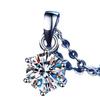 Collar Jiu Feng Xiang de Plata de Ley 925 con Baño de Platino para Mujer con Colgante de Moissanita de Seis Garras, Cadena Clásica de Lujo Ligero de Alta Gama para Clavícula