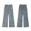 Jiamu Llega a la Imagen para Probar Jeans Baggy Americanos Pintura de Industria Pesada Cepillada Blanco Salpicadura de Tinta Jeans Neutros para Hombre y Mujer