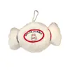 Coelhinho Branco de Pelúcia Fofo Pingente de Doce Decoração de Chaveiro de Mochila Feminina Boneca que Faz Barulho Acessório