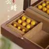 Cera de Abeja Natural Cuentas Sueltas Pulsera de Ámbar con Cuentas de Ámbar en Amarillo Grasa de Pollo, Cuentas Decorativas, Accesorios para Pulseras