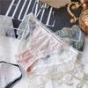 Ropa interior femenina de cintura baja con encaje de malla y lazo de hada estilo japonés dulce n.° 78