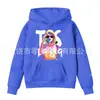 Sudadera con Capucha de Color Sólido Estampada con Letras Primavera y Otoño Ropa de Forro Polar para Niños con Bolsillo Top con Logo Fijo