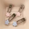 Pinza Metálica de Pato Dulce y Fresca, Pinza de Estrellas Estilo Bosque para Flequillo Femenino, Pinza para el Cabello de la Frente, Pinza Lateral para el Cabello, Pasador, Accesorio para el Cabello