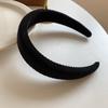 Diadema de Esponja Estilo Coreano Clip para el Cabello de Corona Alta Diadema para Lavarse la Cara Coreana Retro Celebridad de Internet Color Sólido Diadema Francesa para Lavarse la Cara