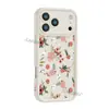 Tendencia en TikTok, funda de teléfono iPhone 18PM floral fresca y delicada, hecha en fábrica, con borde elevado para protección mejorada de la cámara, carcasa blanda