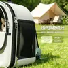 Suministrado directamente por el fabricante, mochila transportadora para mascotas tipo gato, modelo nuevo, portátil, transpirable, apertura lateral, espacio amplio
