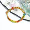 Pulsera de los Cinco Dioses de la Riqueza Estilo Tíbet, Pulsera Tejida a Mano Nudo Flor de Durazno, Cuerda Multicolor Estilo Étnico, Cuerda Roja Estilo Nuevo Chino DIY