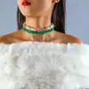 Borde de Encaje Navideño Transfronterizo Europeo y Americano Diseño de Gargantilla con Pompones de Colores Colgante de Papá Noel Collar Exagerado