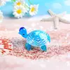 Tortuga Marina de Vidrio Creativa Artesanías de Cristal Animales Marinos Pequeños Adornos Decoración Suave para el Hogar Pequeños Regalos Transfronterizos