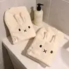 Toalla gruesa de pelo de conejo de moda para secar el pelo, gorro de ducha absorbente de secado rápido de dibujos animados de vellón de coral, toalla para lavar el pelo al por mayor