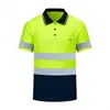 Camisa polo de seguridad reflectante de alta visibilidad para verano, ropa de trabajo para sitio de construcción, ropa de protección laboral de manga corta, ropa de ingeniería transpirable y resistente al desgaste