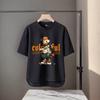 Nueva camiseta de manga corta para hombre, estilo coreano de verano, moderna, sencilla, de media manga, estilo Hong Kong, holgada, informal, de marca.