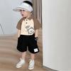 2025 Camisa Polo com Gola Lapela para Meninos Manga Curta Verão Nova Moda Infantil Elegante e Bonita Top Polo com Gola Lapela