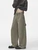 Pantalones de Algodón Puro para Exteriores Muxi Clothing con Manchas de Tinta Lavadas Pierna Ancha Pierna Recta Holgados de Trabajo Pantalones Casuales para Hombre