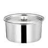 Lote direto da fábrica de Copo de Sabor de Aço Inoxidável com Tampa Tanque de Churrasco Tanque de Armazenamento Tanque de Óleo Sal Tanque de Temperos Culinários Espessado